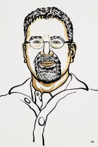 Portrait illustration of Daron Acemoglu