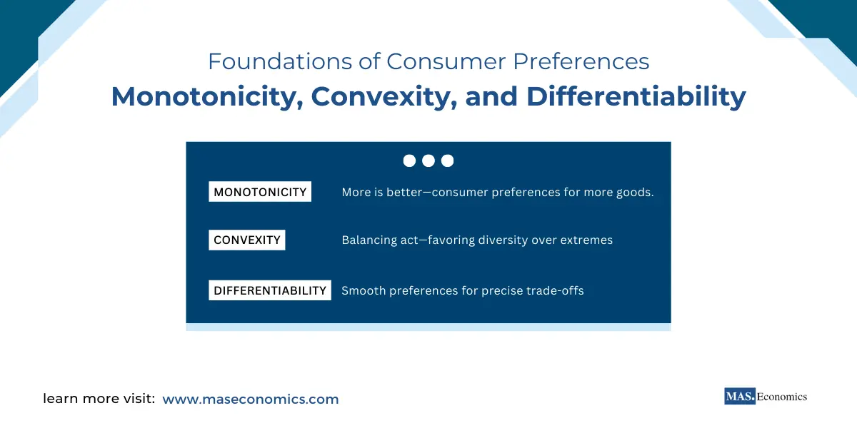 Monotonicity, Convexity, and Differentiability Foundations of Consumer Preferences