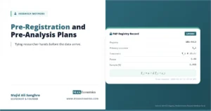 Pre-registration and pre-analysis plans in economics research